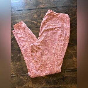 Chico's Pink Snake-Print Leggings